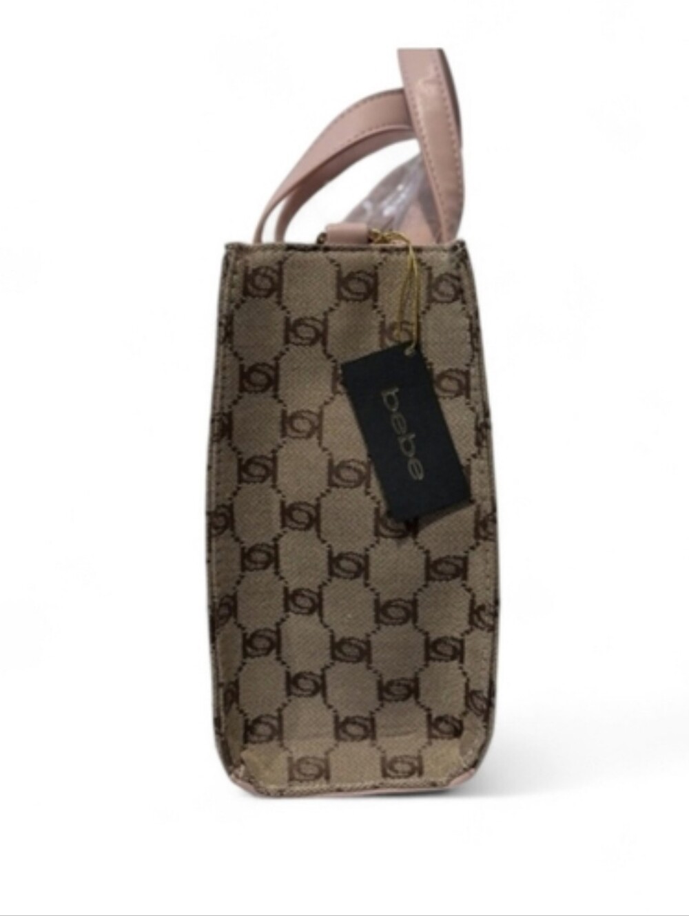 NWT Bebe Los Angeles Blush Mini Tote Bag Logo Print - Picture 10 of 10